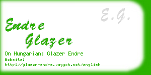 endre glazer business card